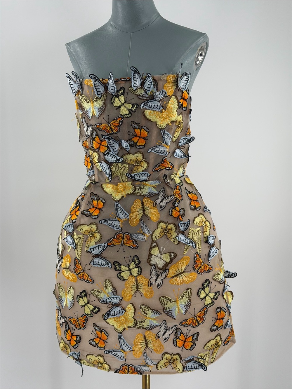 🆕 BRONX & BANCO 🧿 NWOT Bella Butterfly Maraya Strapless Mini Dress, Sz XL US10 - Picture 12 of 17